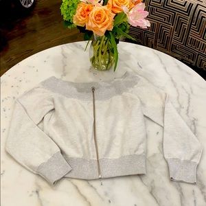 Grey sweater with zipper